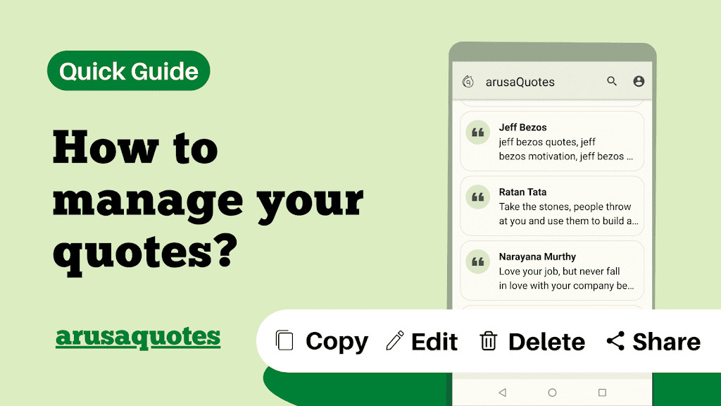 Manage Saved Quotes